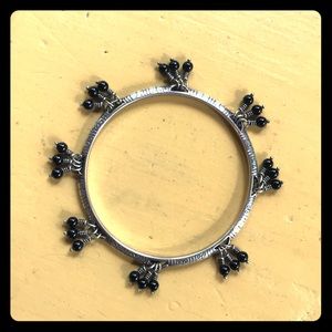 ✨Retired Brighton Bangle with black dangle beads✨